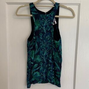 Shona Joy Green and Black Patterned Tank Top